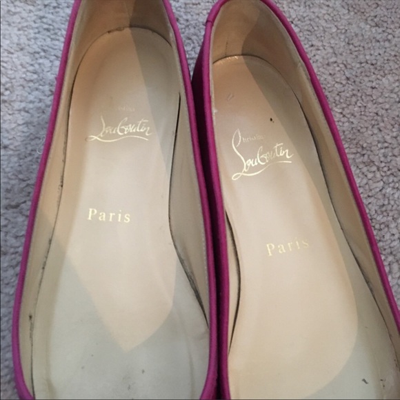 Christian Louboutin  fuchsia colored flats - Picture 2 of 6